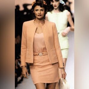 CHANEL Textured Cotton Silk Lined Jacket